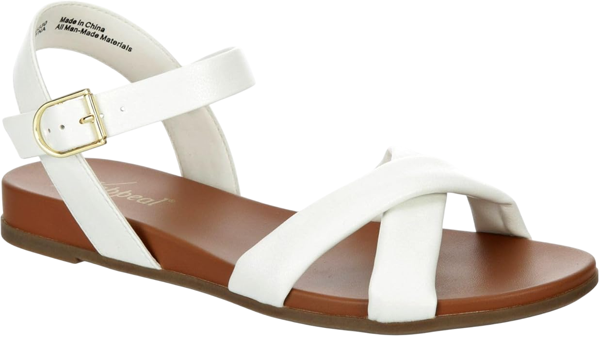 Strappy Open Toe Casual Flat Sandals by Xappeal