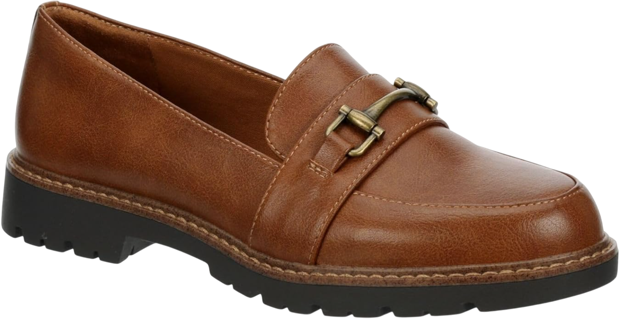 Chunky Lug Sole Two-Tone Penny Loafers