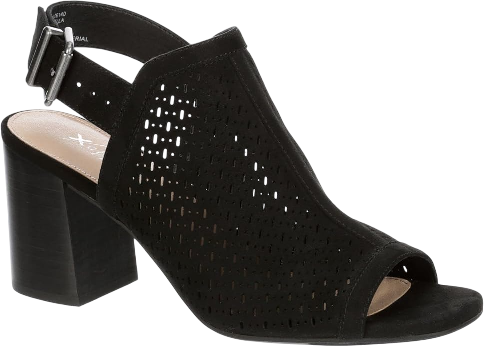 Peep Toe Cut Out Block Heeled Sandal Booties