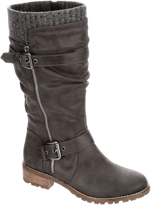 Xappeal Tall Knee High Fashion Riding Boots with Buckle Accent