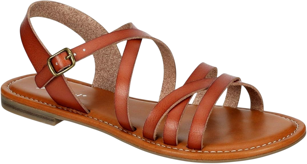 Clarissa - Strappy Open Toe Gladiator Flat Sandals